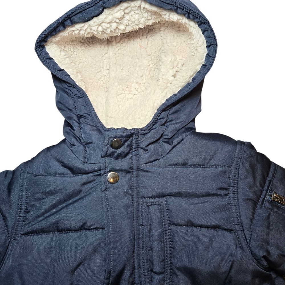 Carter's Navy Puffer Jacket Kids 2T - Picture 2 of 4